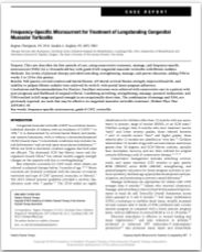 Frequency Specific Microcurrent for Treatment of Longstanding Congenital Muscular Torticollis